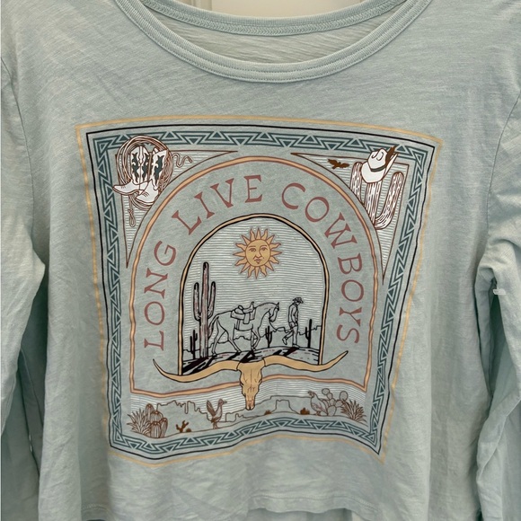 WRANGLER WOMEN'S COWBOYS DESERT LONG SLEEVE GRAPHIC TEE Size Small - Picture 2 of 6